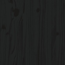Cadre de lit sans matelas noir 75x190 cm bois de pin massif 