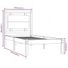 Cadre de lit sans matelas blanc 100x200 cm bois massif 