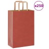 Sacs en papier 250 pcs avec poignées rouge 21x11x31 cm 