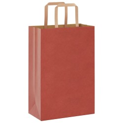 Sacs en papier 250 pcs avec poignées rouge 21x11x31 cm 