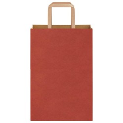 Sacs en papier 250 pcs avec poignées rouge 21x11x31 cm 