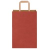 Sacs en papier 250 pcs avec poignées rouge 21x11x31 cm 