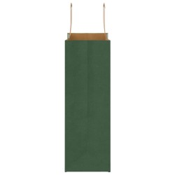 Sacs en papier 250 pcs avec poignées vert 21x11x31 cm 