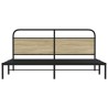 Cadre de lit en métal sans matelas chêne sonoma 193x203 cm 