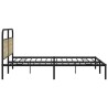 Cadre de lit en métal sans matelas chêne sonoma 193x203 cm 