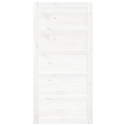 Porte de grange Blanc 100x1,8x204,5 cm Bois massif de pin 