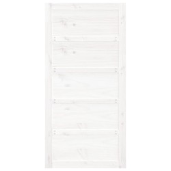 Porte de grange Blanc 100x1,8x204,5 cm Bois massif de pin 