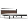 Cadre de lit en métal sans matelas chêne marron 193x203 cm 