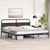 Cadre de lit en métal sans matelas chêne marron 193x203 cm 