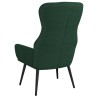Chaise de relaxation avec tabouret Vert foncé Tissu 