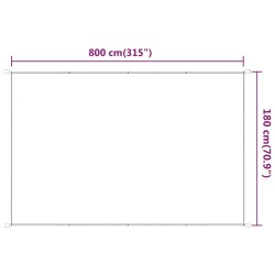 Auvent vertical Beige 180x800 cm Tissu oxford 