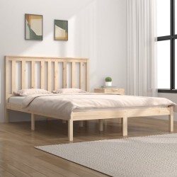 Cadre de lit sans matelas bois massif 120x200 cm 