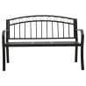 Banc de jardin avec table Noir 120 cm Acier 