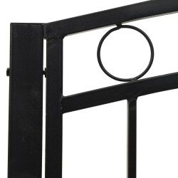 Banc de jardin avec table Noir 120 cm Acier 