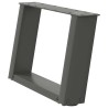 Pieds de table basse en U 2 pièces Anthracite 40 x (30-31) cm Acier 
