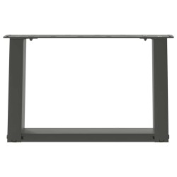 Pieds de table basse en U 2 pièces Anthracite 40 x (30-31) cm Acier 