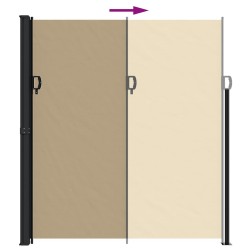 Auvent latéral rétractable beige 220x300 cm 