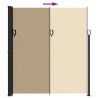 Auvent latéral rétractable beige 220x300 cm 