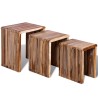 Table gigogne 3 pcs Teck recyclé  
