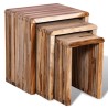 Table gigogne 3 pcs Teck recyclé  