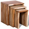 Table gigogne 3 pcs Teck recyclé  