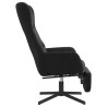 Chaise de relaxation avec repose-pied Noir Velours 