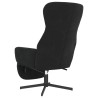 Chaise de relaxation avec repose-pied Noir Velours 