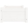 Lit pour chien Blanc 65,5x50,5x28 cm Bois de pin solide 