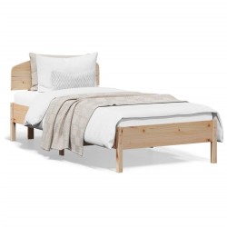 Cadre de lit sans matelas 90x200 cm bois de pin massif 