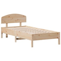 Cadre de lit sans matelas 90x200 cm bois de pin massif 