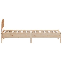 Cadre de lit sans matelas 90x200 cm bois de pin massif 
