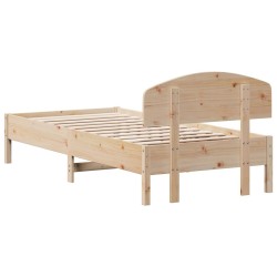 Cadre de lit sans matelas 90x200 cm bois de pin massif 