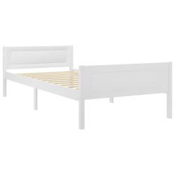 Cadre de lit Bois de pin massif Blanc 90x200 cm 