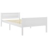 Cadre de lit Bois de pin massif Blanc 90x200 cm 