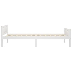 Cadre de lit Bois de pin massif Blanc 90x200 cm 