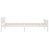 Cadre de lit Bois de pin massif Blanc 90x200 cm 