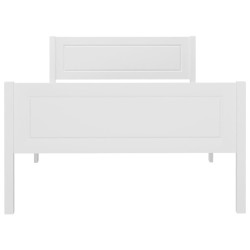 Cadre de lit Bois de pin massif Blanc 90x200 cm 