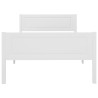 Cadre de lit Bois de pin massif Blanc 90x200 cm 
