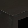 Buffet noir 55x30x76 cm bois massif de manguier et fer 