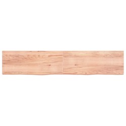 Dessus de table marron clair bois chêne massif traité 