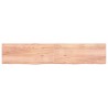 Dessus de table marron clair bois chêne massif traité 