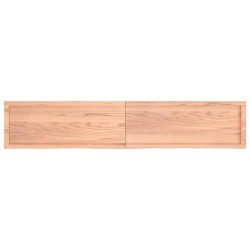 Dessus de table marron clair bois chêne massif traité 