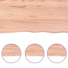 Dessus de table marron clair bois chêne massif traité 