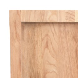 Dessus de table marron clair bois chêne massif traité 