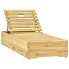 Chaise longue avec table Bois de pin imprégné de vert 