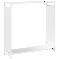 Portant de bois chauffage blanc 90x28x90 cm 