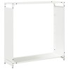 Portant de bois chauffage blanc 90x28x90 cm 
