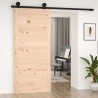 Porte de grange 90x1,8x204,5 cm Bois massif de pin 