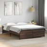 Cadre de lit sans matelas chêne marron 120x190 cm 
