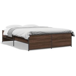 Cadre de lit sans matelas chêne marron 120x190 cm 